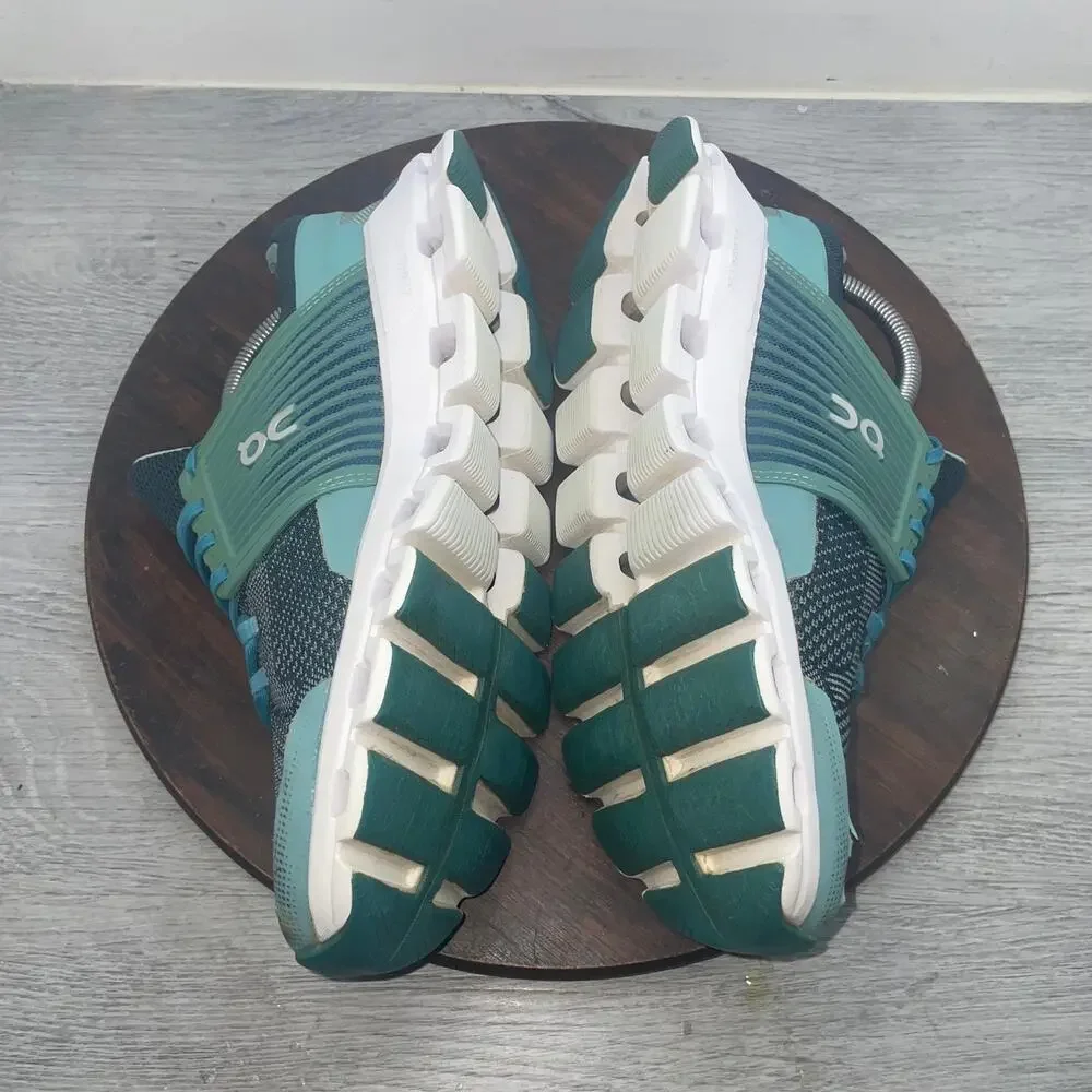ON Women's Cloudswift Running Sneakers Shoes Teal/Storm Comfort Size 9 *Flaws*